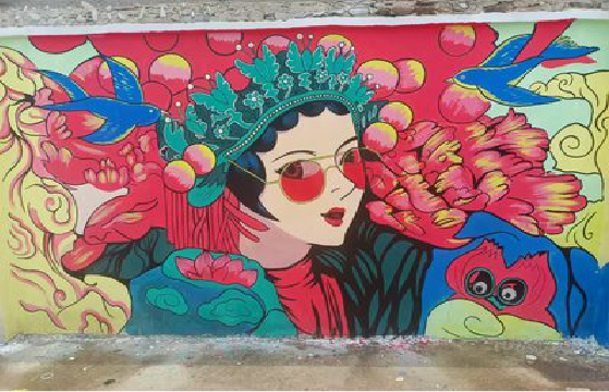 双江墙体彩绘-网红墙