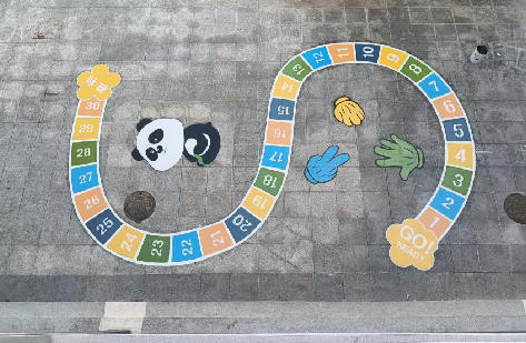 双江地面游戏彩绘