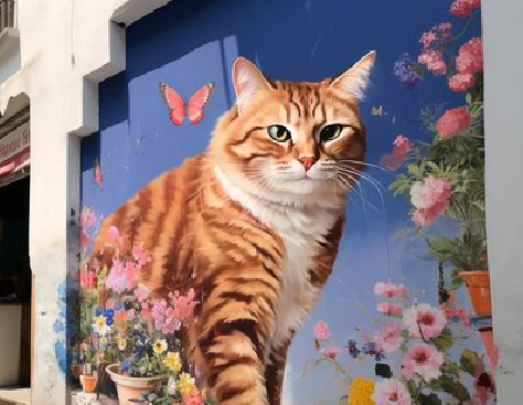 双江自己绘制有个性的手绘墙