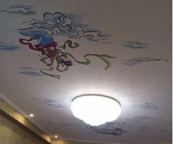 双江如何快速绘制天花板上的手绘墙？