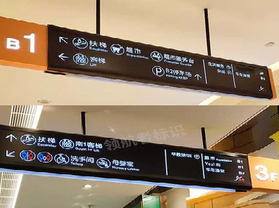 双江如何通过商场标识牌引导客流分布？